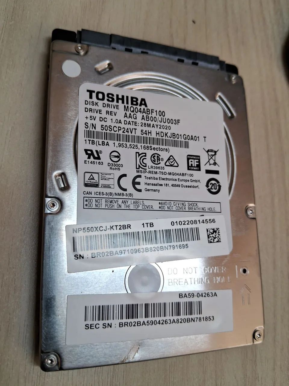 HD Toshiba 1 tera