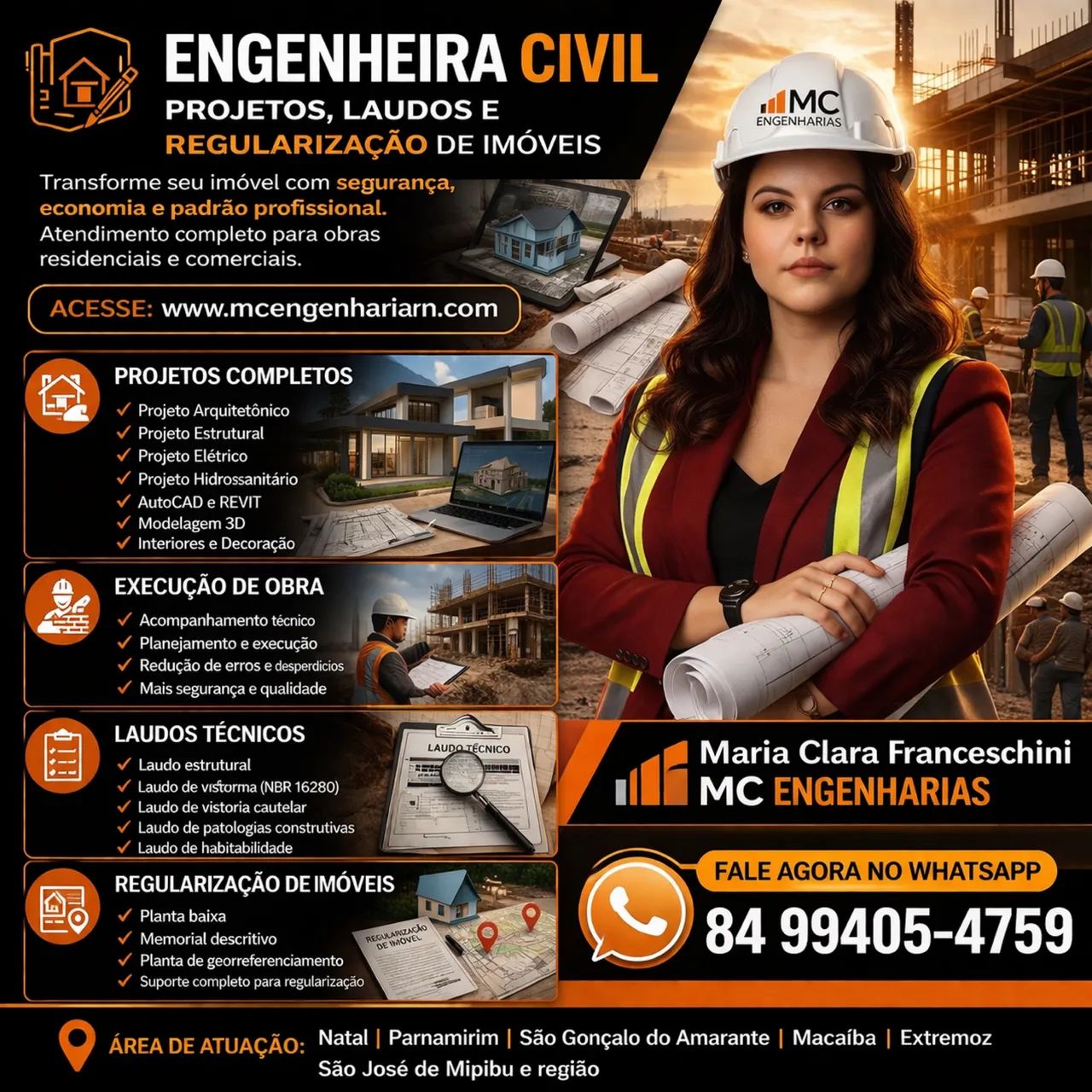  ENGENHEIRA CIVIL | PROJETOS, LAUDOS E REGULARIZAÇÃO DE IMÓVEIS