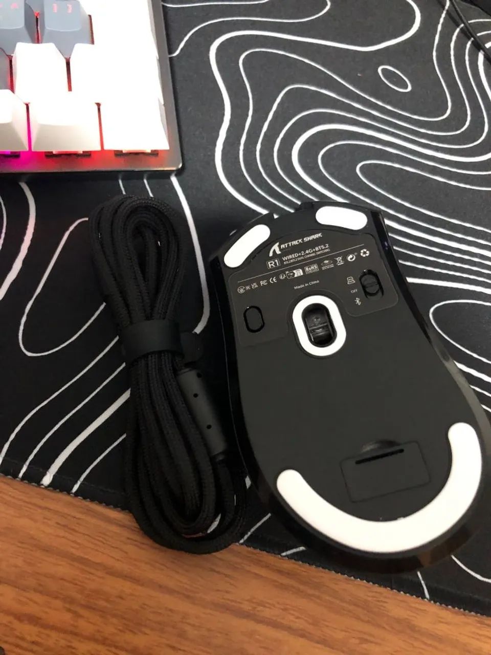 Mouse Attack Shark R1 Tri-Mode Preto NOVO - Foto 3