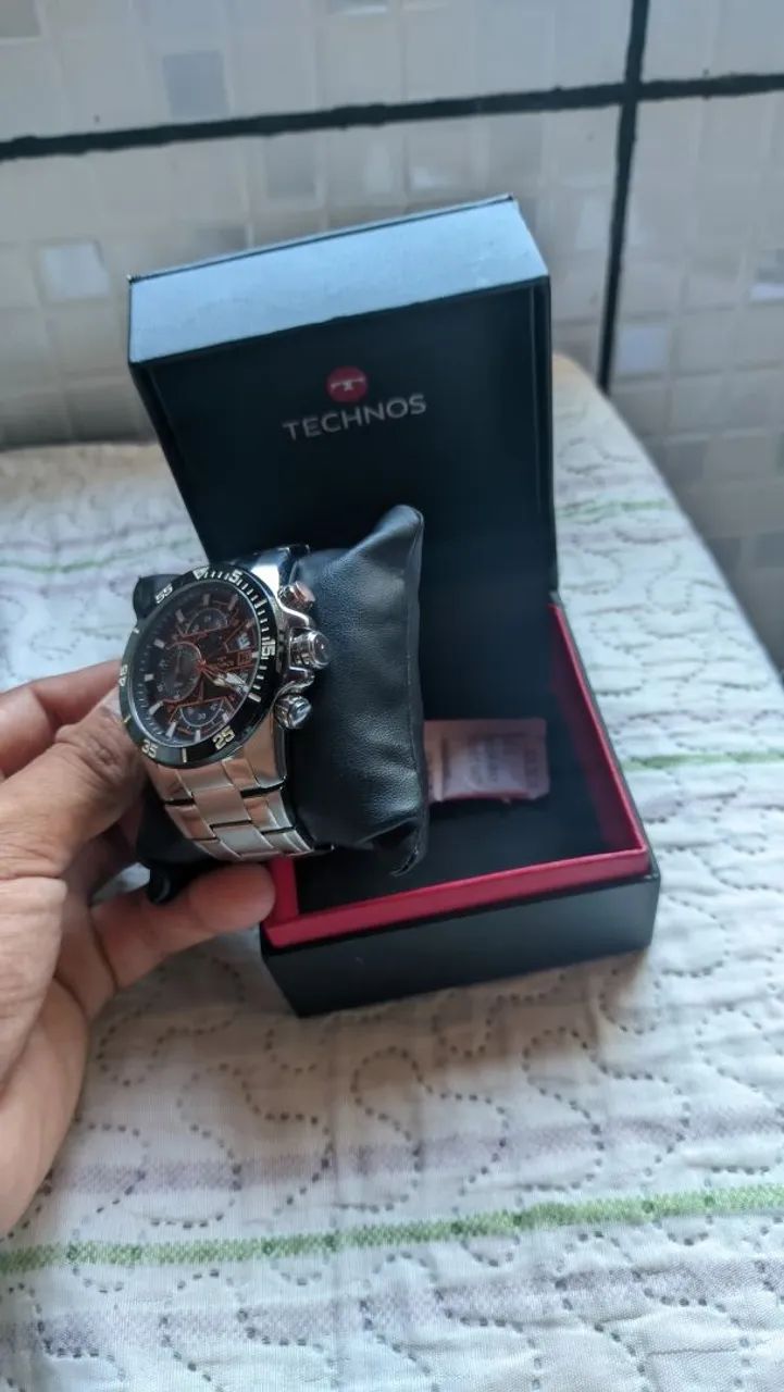 Relógio "TECNHOS" carbon prateada  - Foto 2