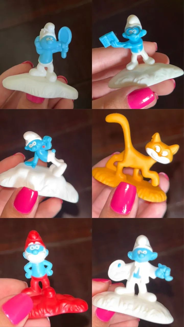 coleção de Smurfs e vila dos Smurfs. - Foto 4