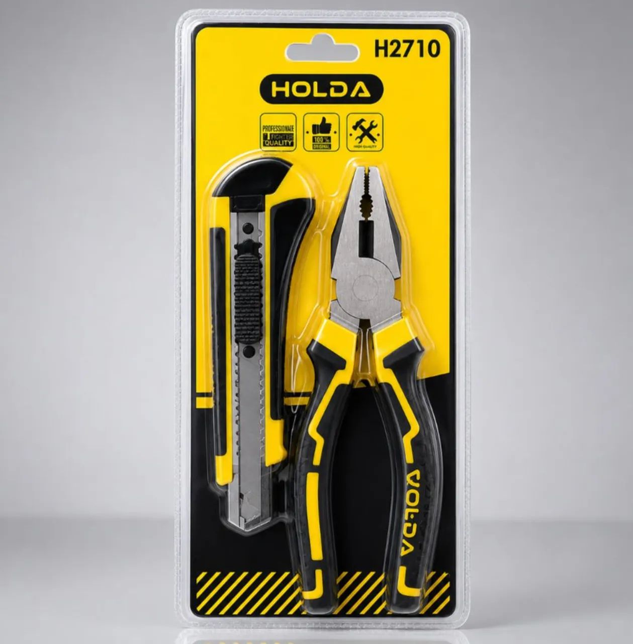 Kit Alicate Universal 8" + Estilete Retrátil Profissional HOLDA H2710  - Foto 3
