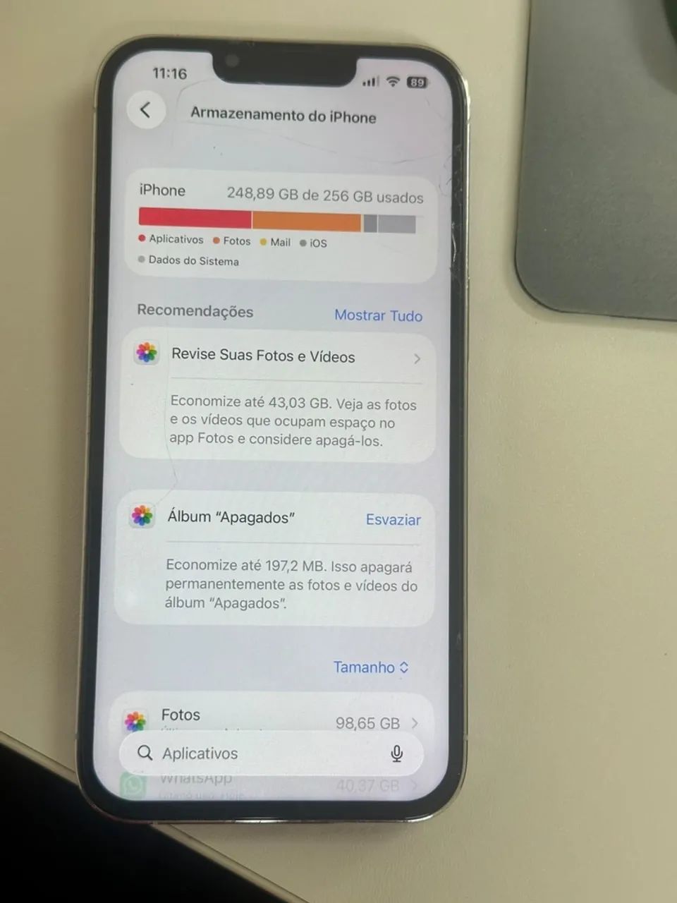 Celular IPhone 13 Pro 256gb - Face ID sem funcionar - Celulares e