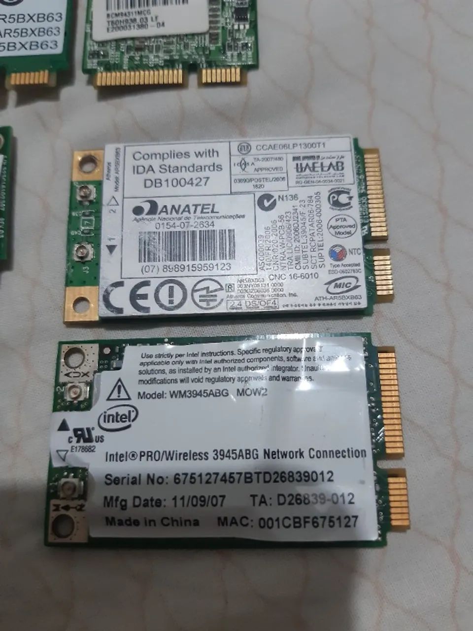 Placa de rede wireless de notebook antigo. Tenho várias unidades - Foto 4