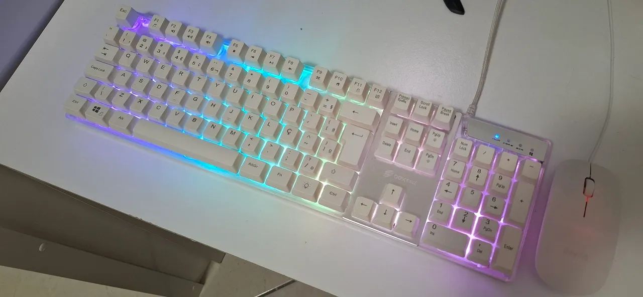 Kit Gamer OEX TC205 RGB + Mouse Branco USB - Foto 3