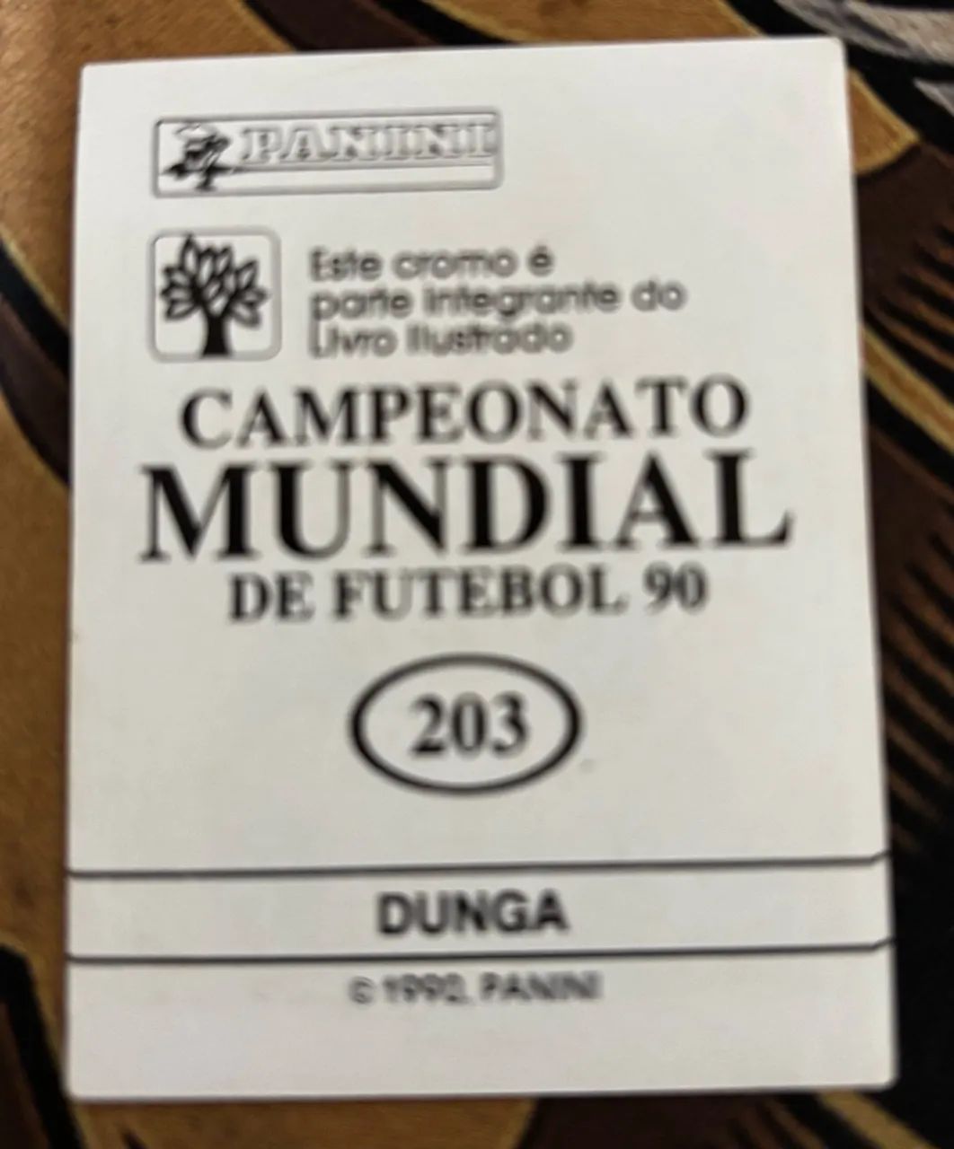 Figurinha Dunga (Brasil) Copa Italia 90 - Foto 2