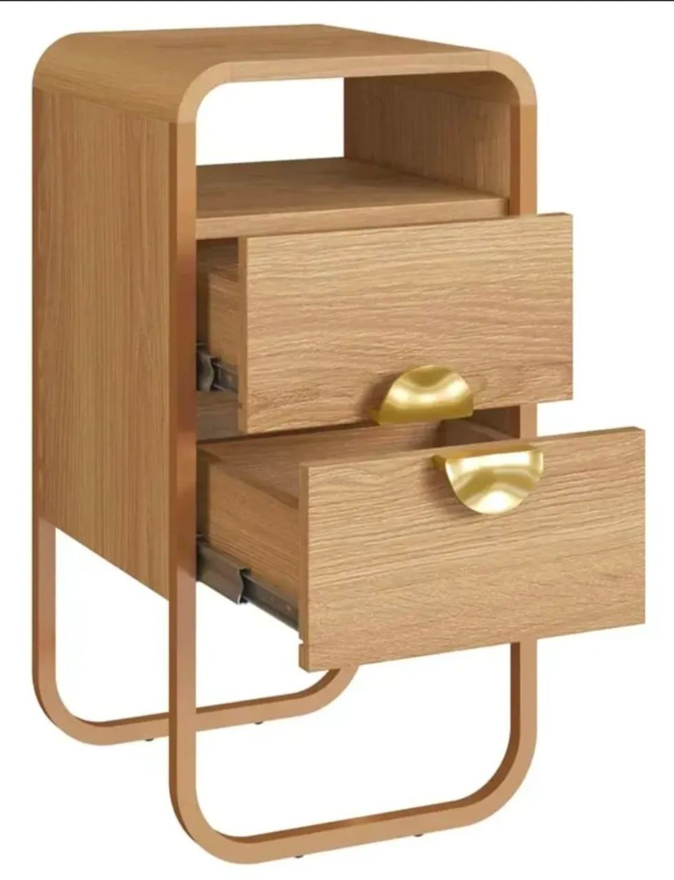 Mesa de cabeceira Luna Compacta com 2 gavetas - Foto 4