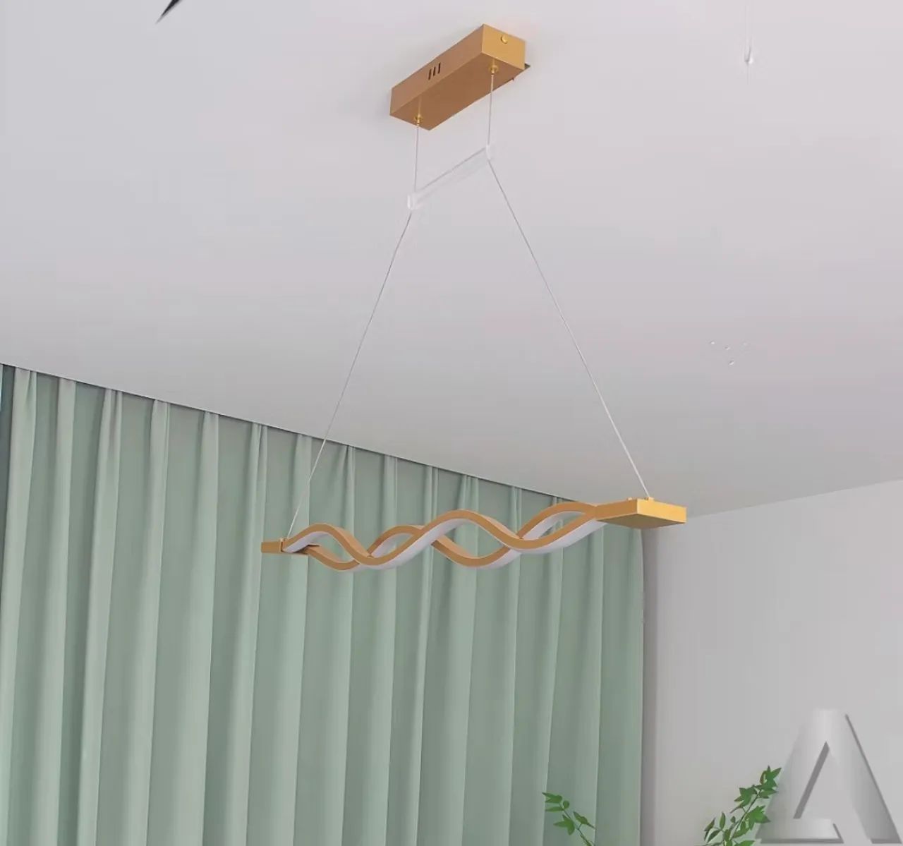 Lustre Infinito Dourado - Foto 2