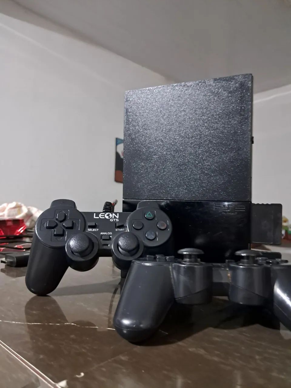 Ps2 com cabos e comtrole e opl