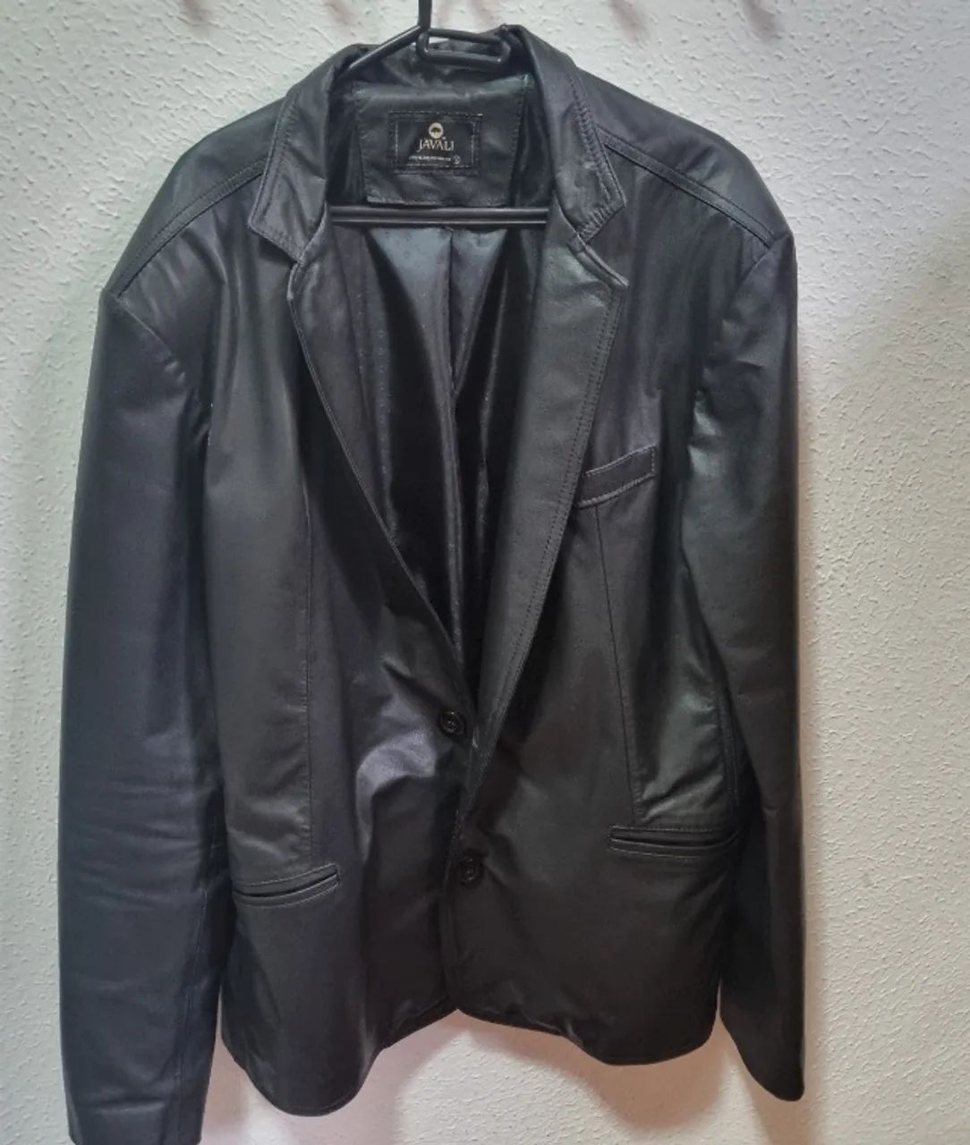 Blazer de Couro Slim Preto (novo) - Foto 5