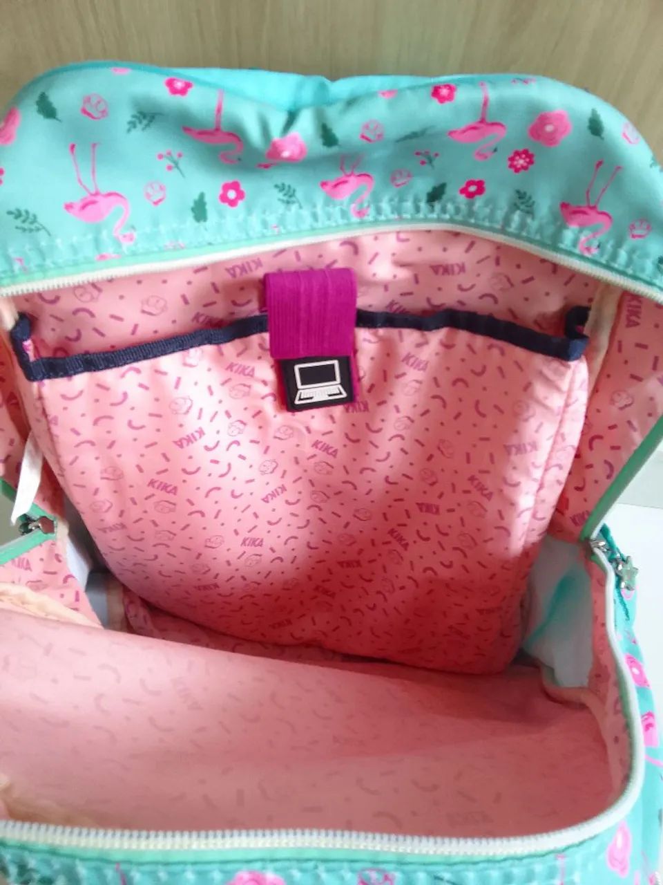 Mochila flamingo kika com espaço para notebook  - Foto 3