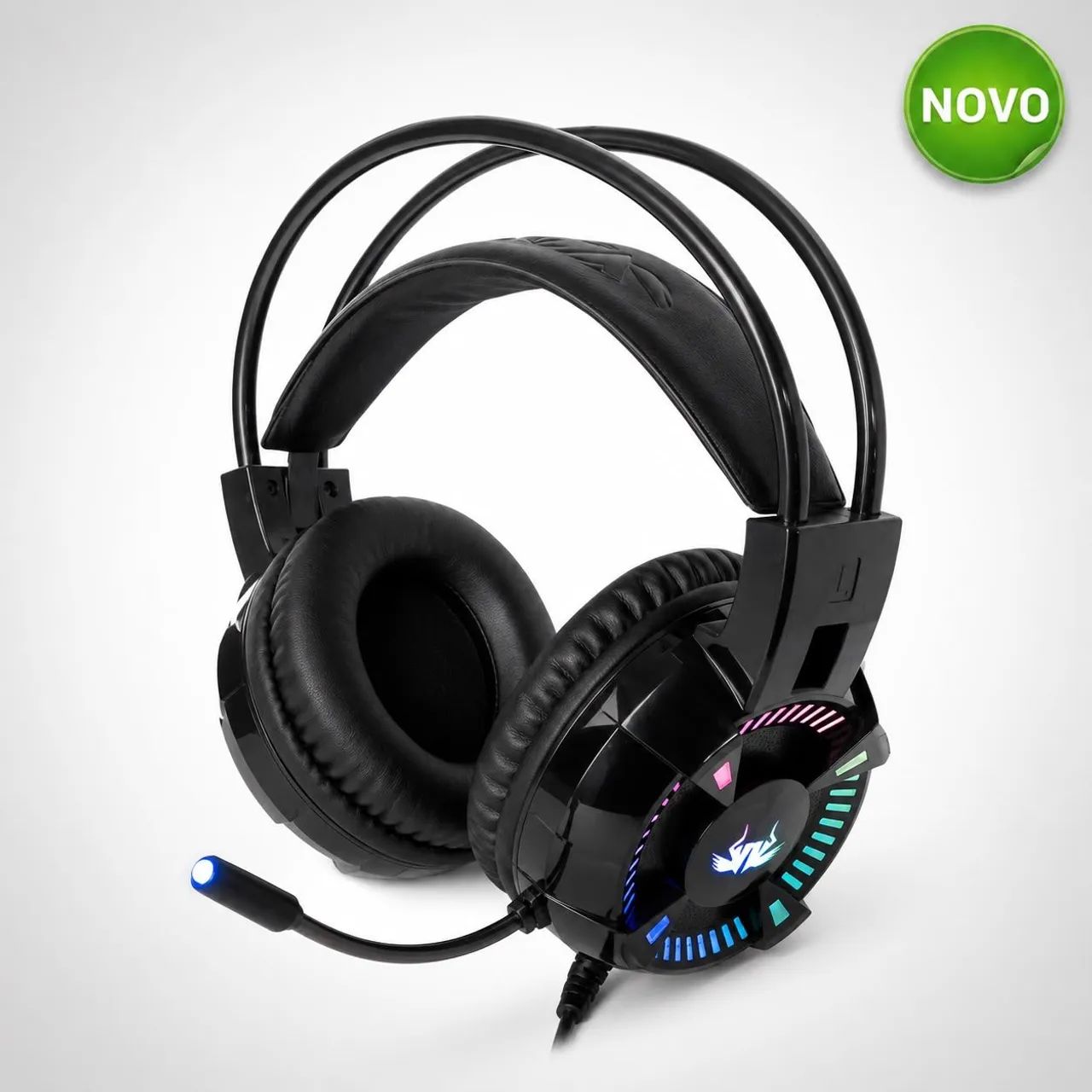Headset Gamer KP-464 USB P2 LED RGB Com Microfone PC PS4 Xbox