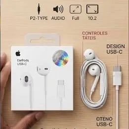Fone tipo C  EarPods Usb-C (Honestidade e Qualidade Distribuidora JK Eletrônicos) - Foto 2
