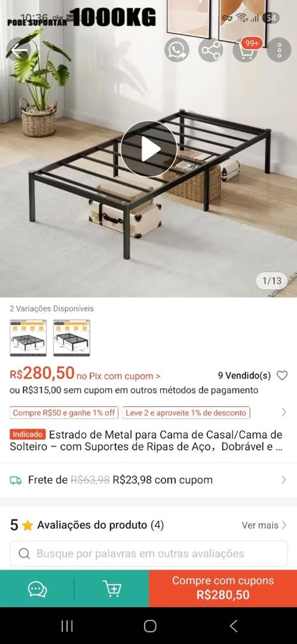 Base para coleção de solteiro. By Shopee