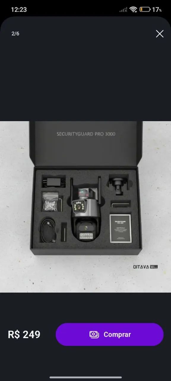 Câmera de segurança.  