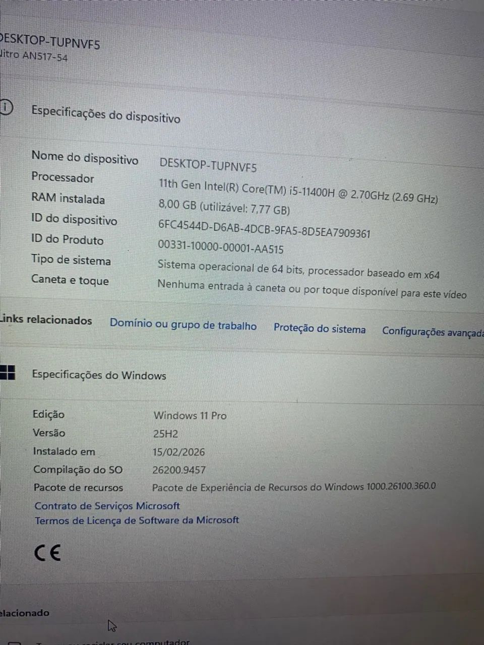 Vendo notebook acer nitro com 1 ano de uso (entrego) - Foto 3