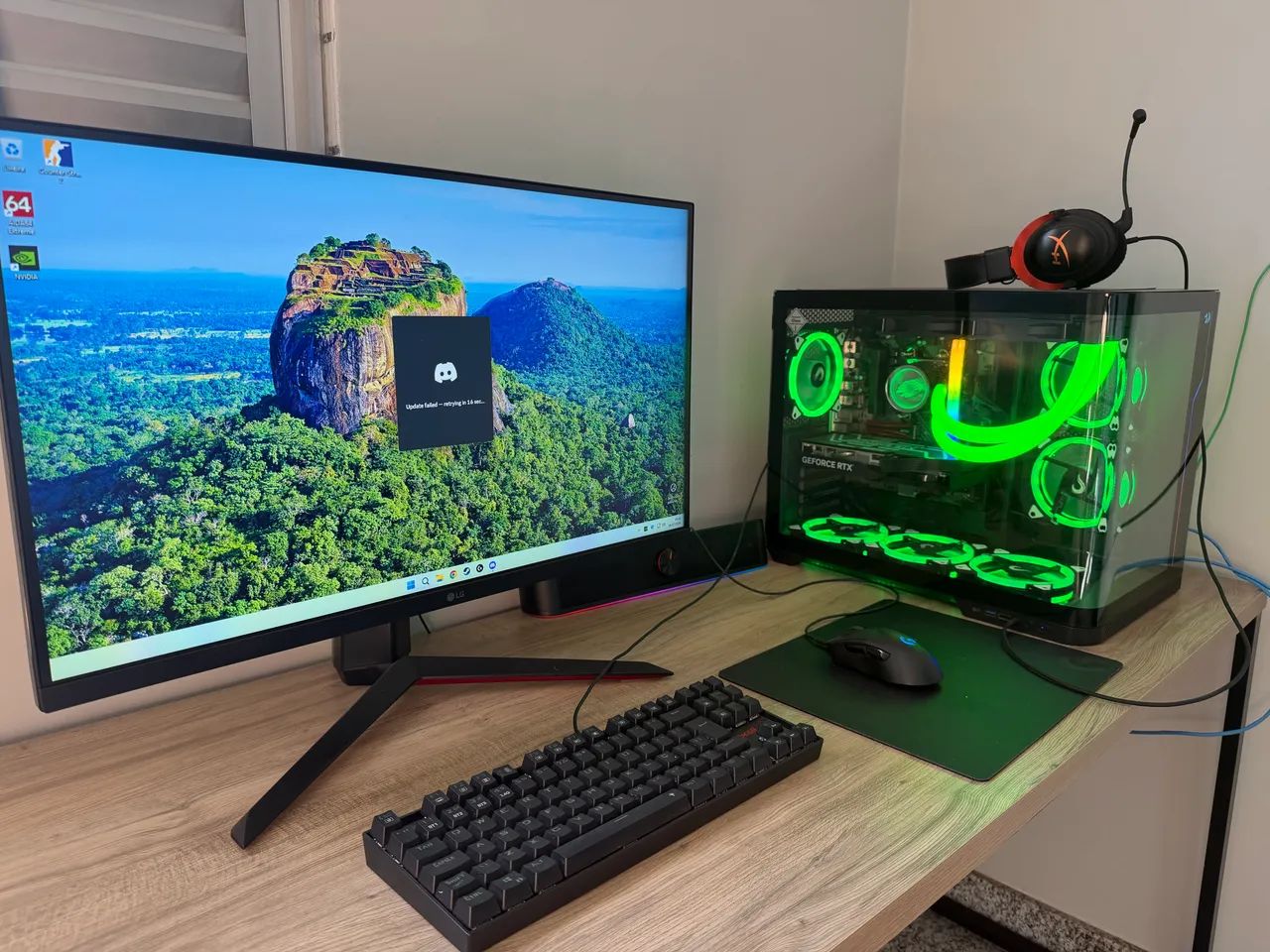 PC Gamer Completo RTX 4060 + Ryzen 5 7600 | Monitor 144Hz + Periféricos ? Pouquíssimo Uso