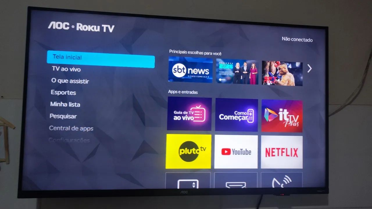 Smartv AOC Roku 43 polegadas  - Foto 4