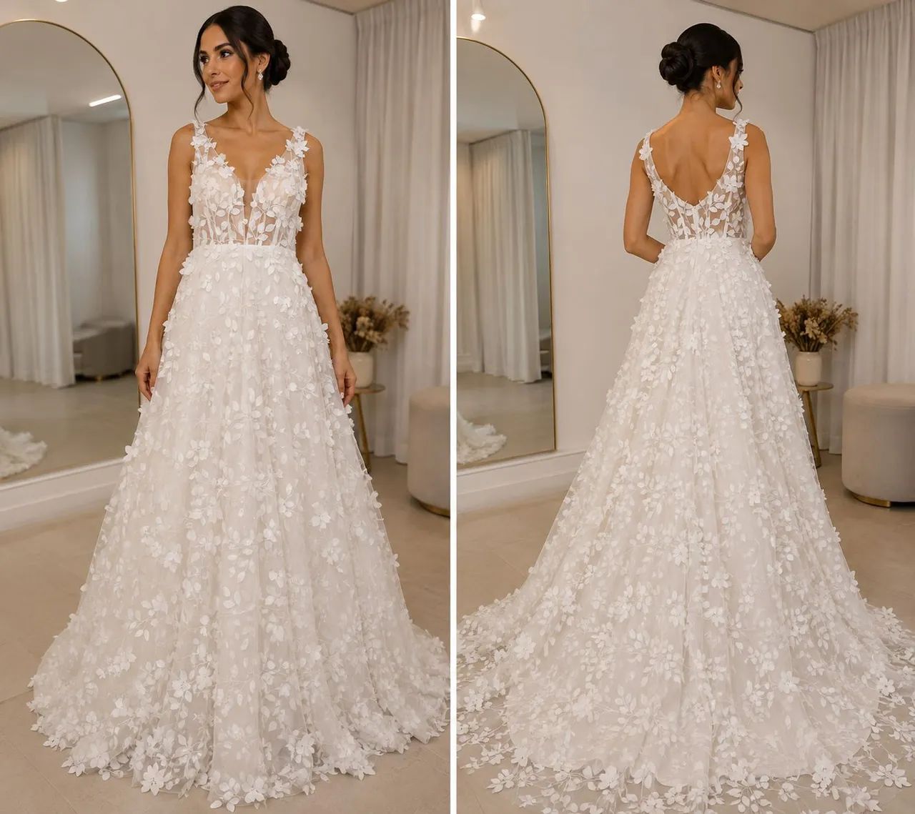 Vestido de noiva, romântico  - Foto 2