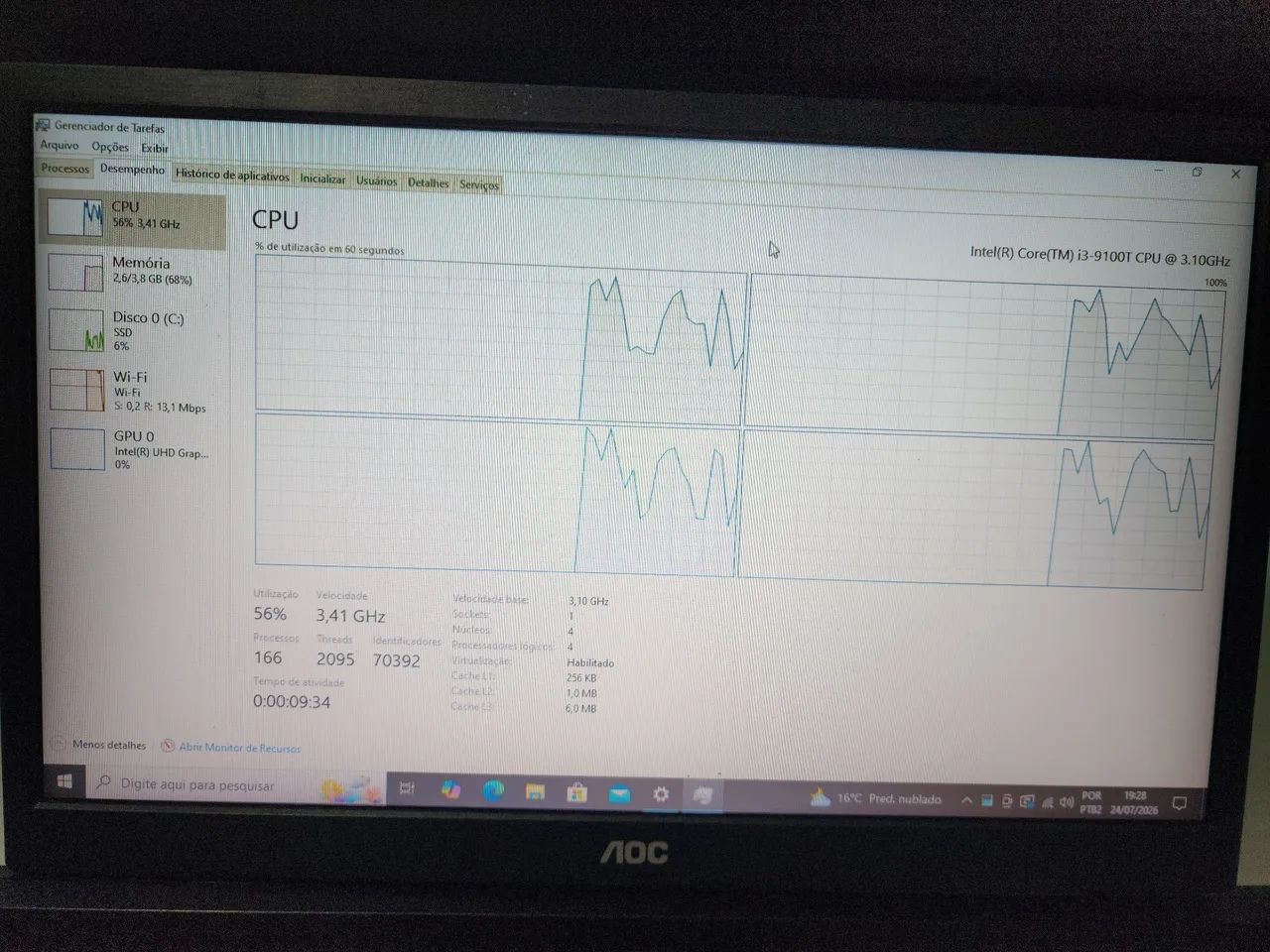 PC de mesa Dell Inspirion 3070 , I3-9100t , 256gb Ssd. - Foto 4