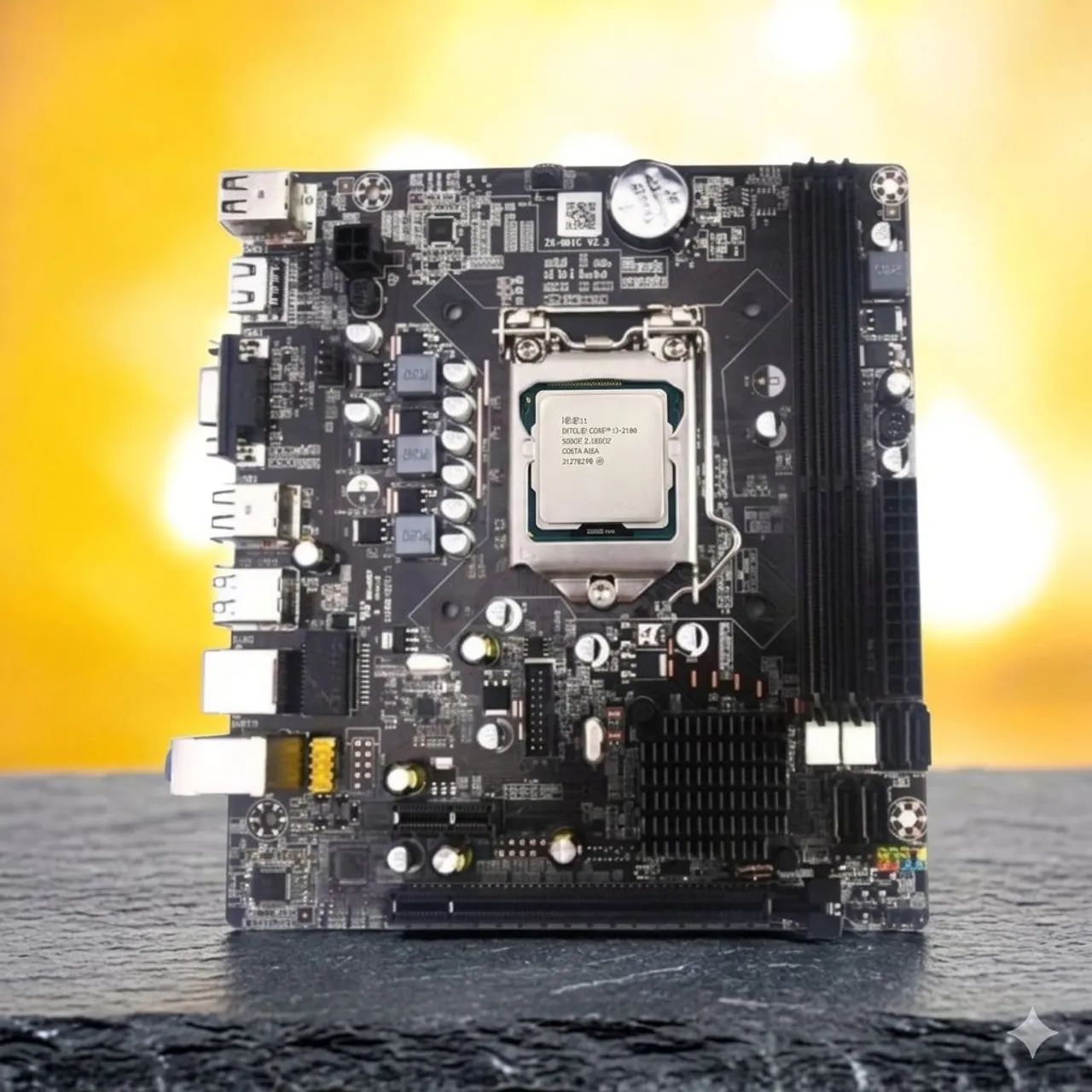 Kit placa mãe H61 + Core I3 2100