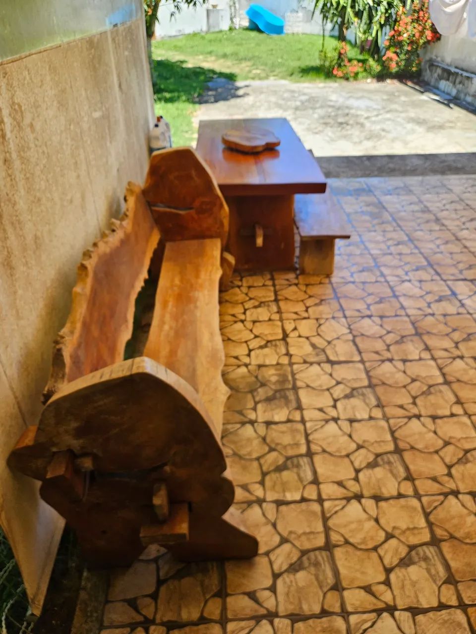 MESA com 2 BANCOS MACIÇOS - Foto 3