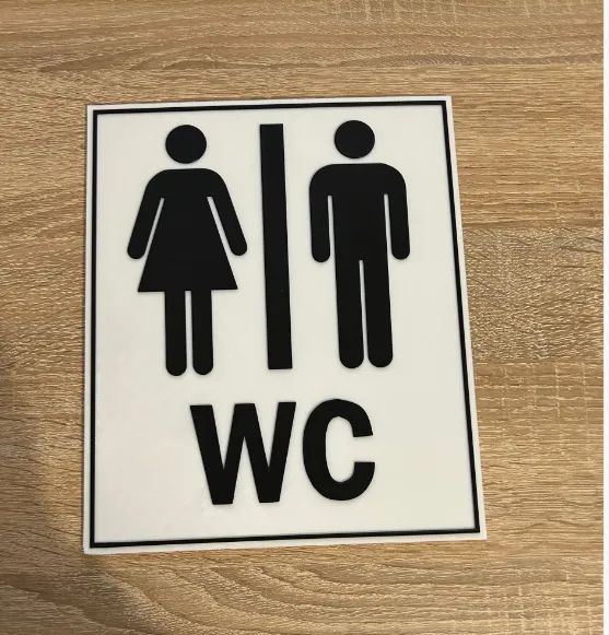 Placa para Porta de banheiro