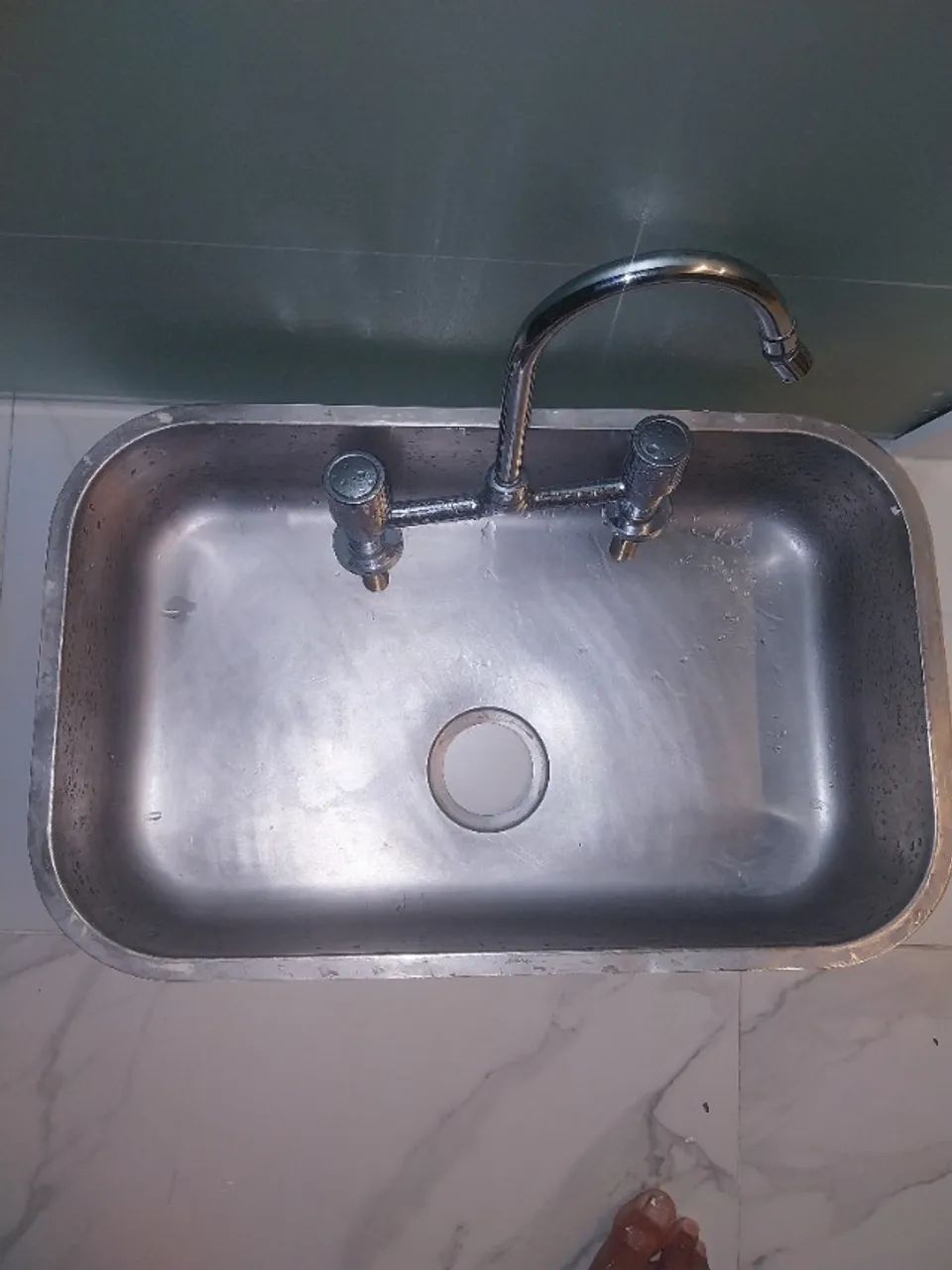 Cuba Docol Inox + Torneira Docol dupla (quente/frio) - Foto 2