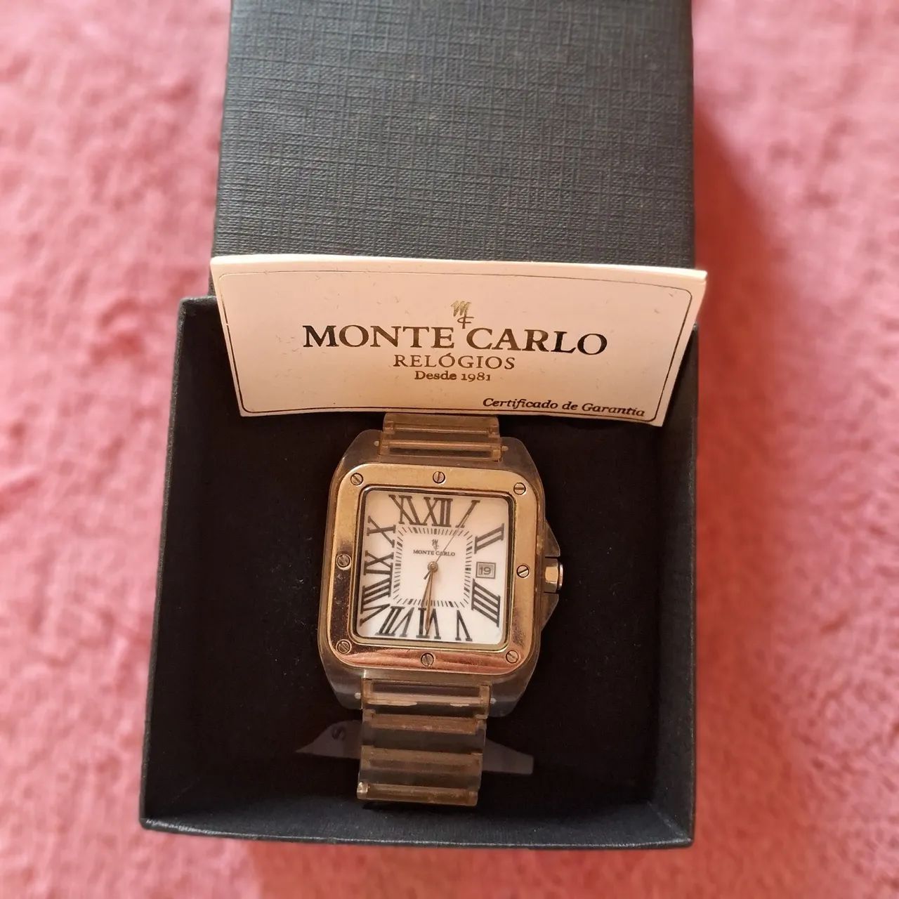 Relógio Monte Carlo estilo Cartier