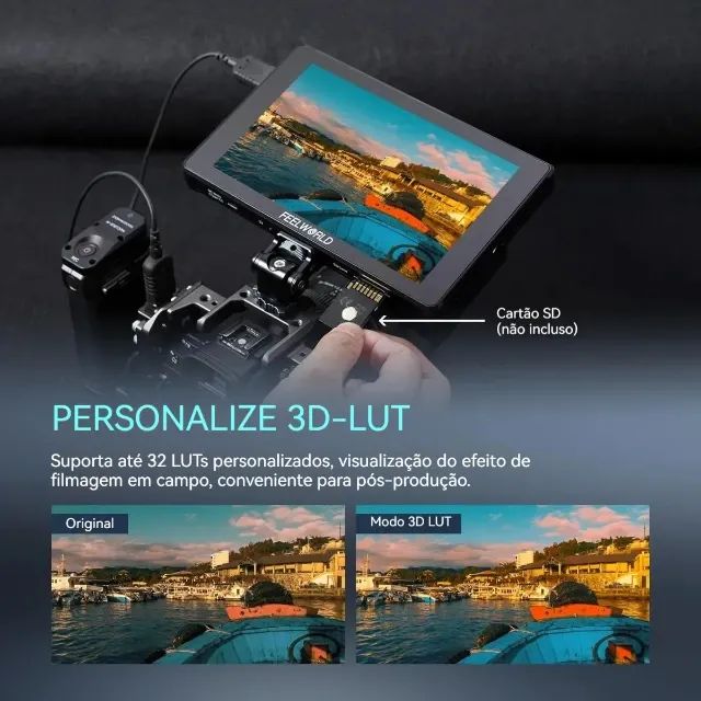 Feelworld F7 Plus Monitor 4k 7 Polegadas Touch Screen 3D LUT - Foto 5