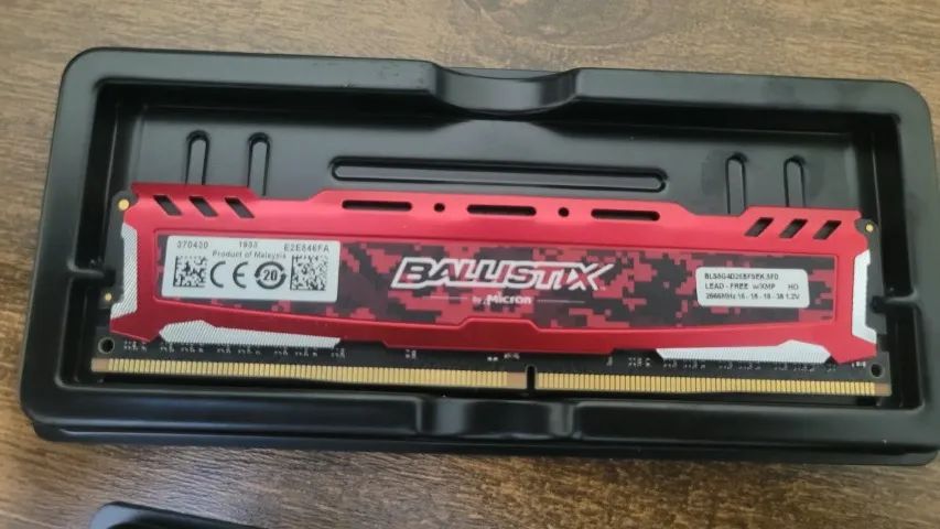 Kit Memória RAM DDR4 16GB (2x8GB) - Ballistix 2666MHz + GeIL Evo Potenza - Foto 2