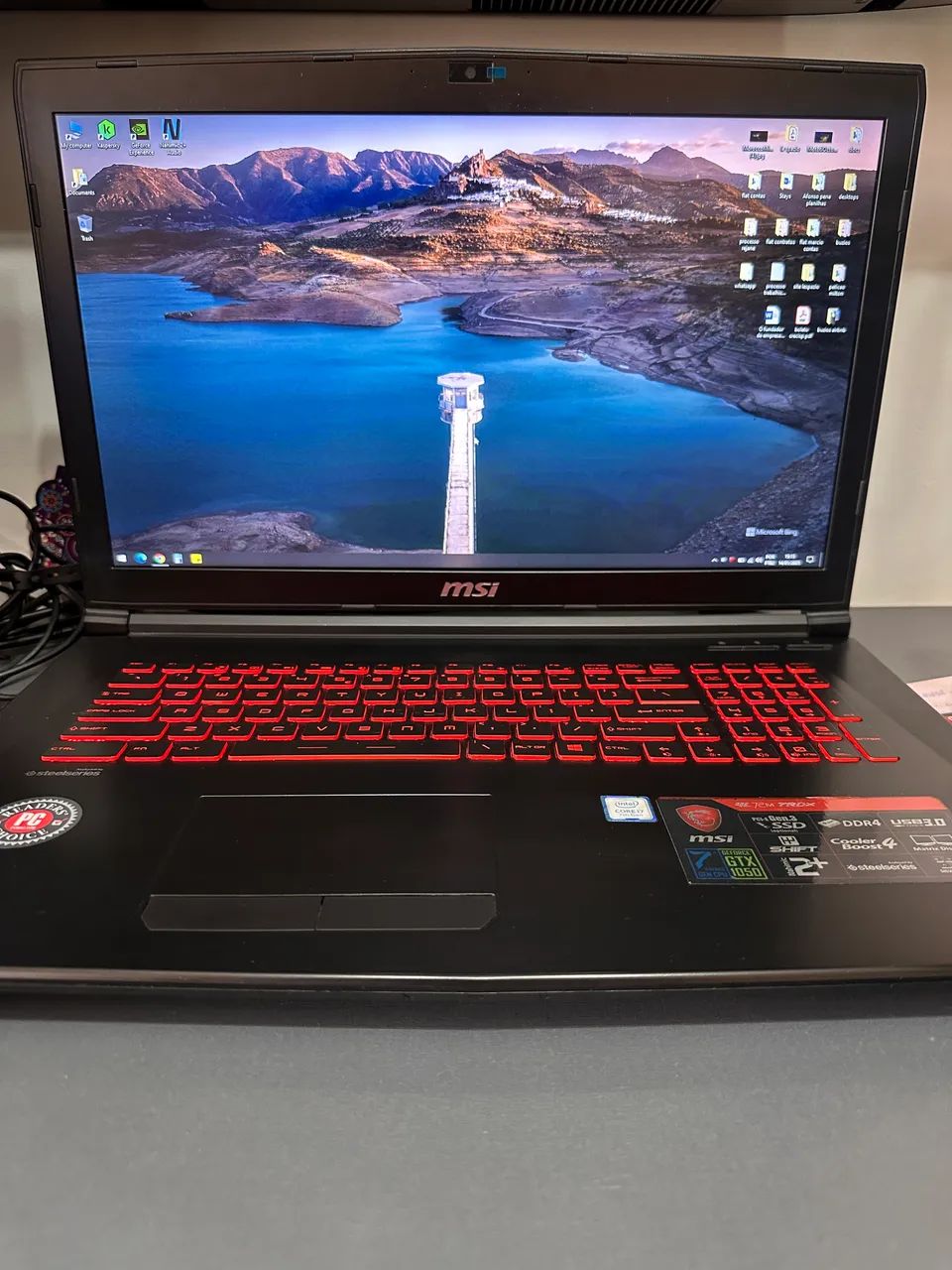 Notebook MSI Tela 17 pol. Core  i7 em perfeito estado com Teclado SteelSeries com NF - Foto 3