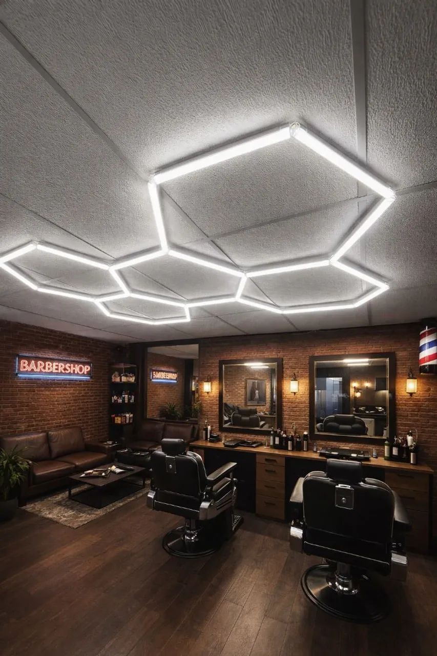 Iluminação para barbearia