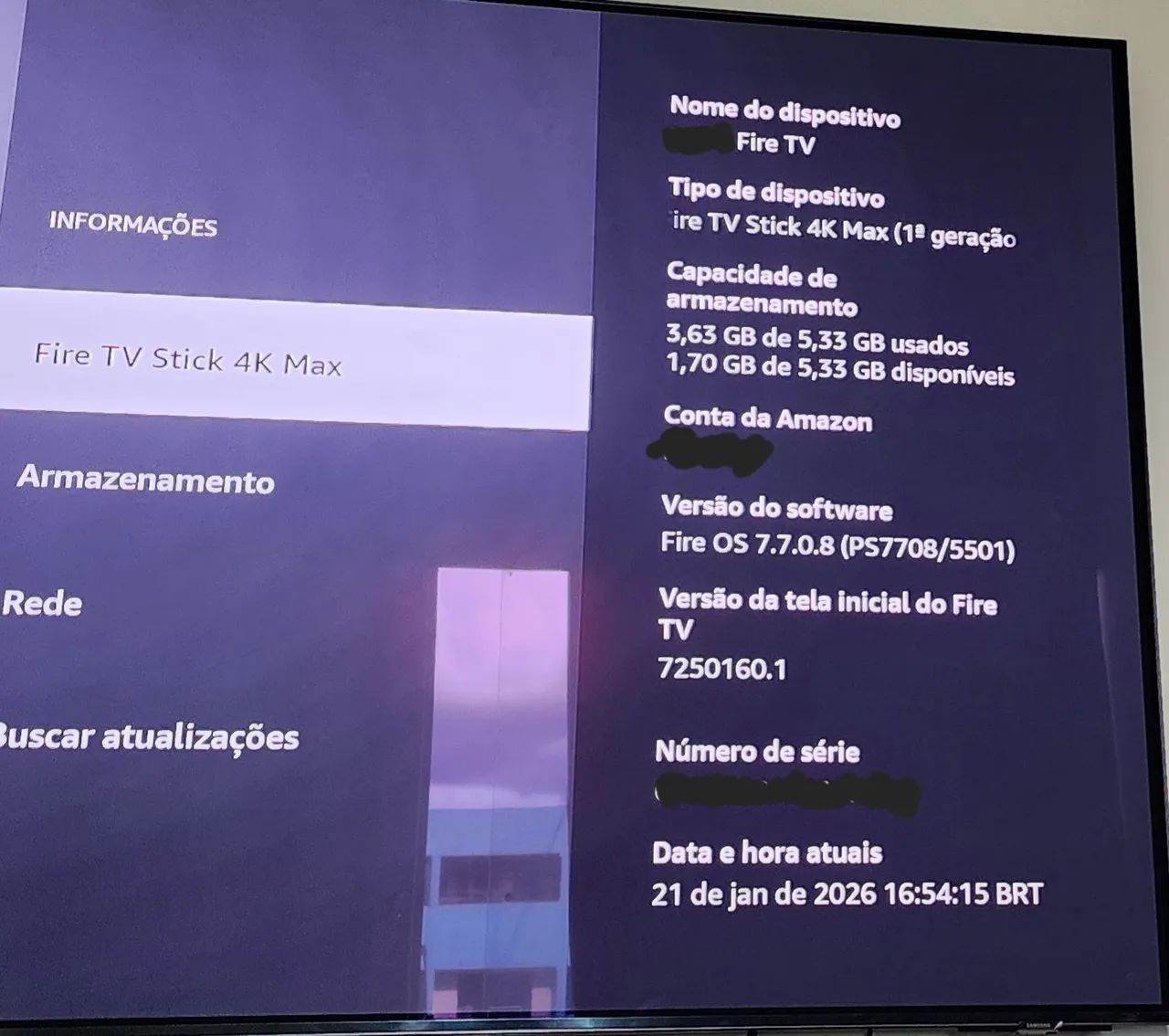 Fire TV Stick 4K Max - Original Amazon - Impecável<br> - Foto 6
