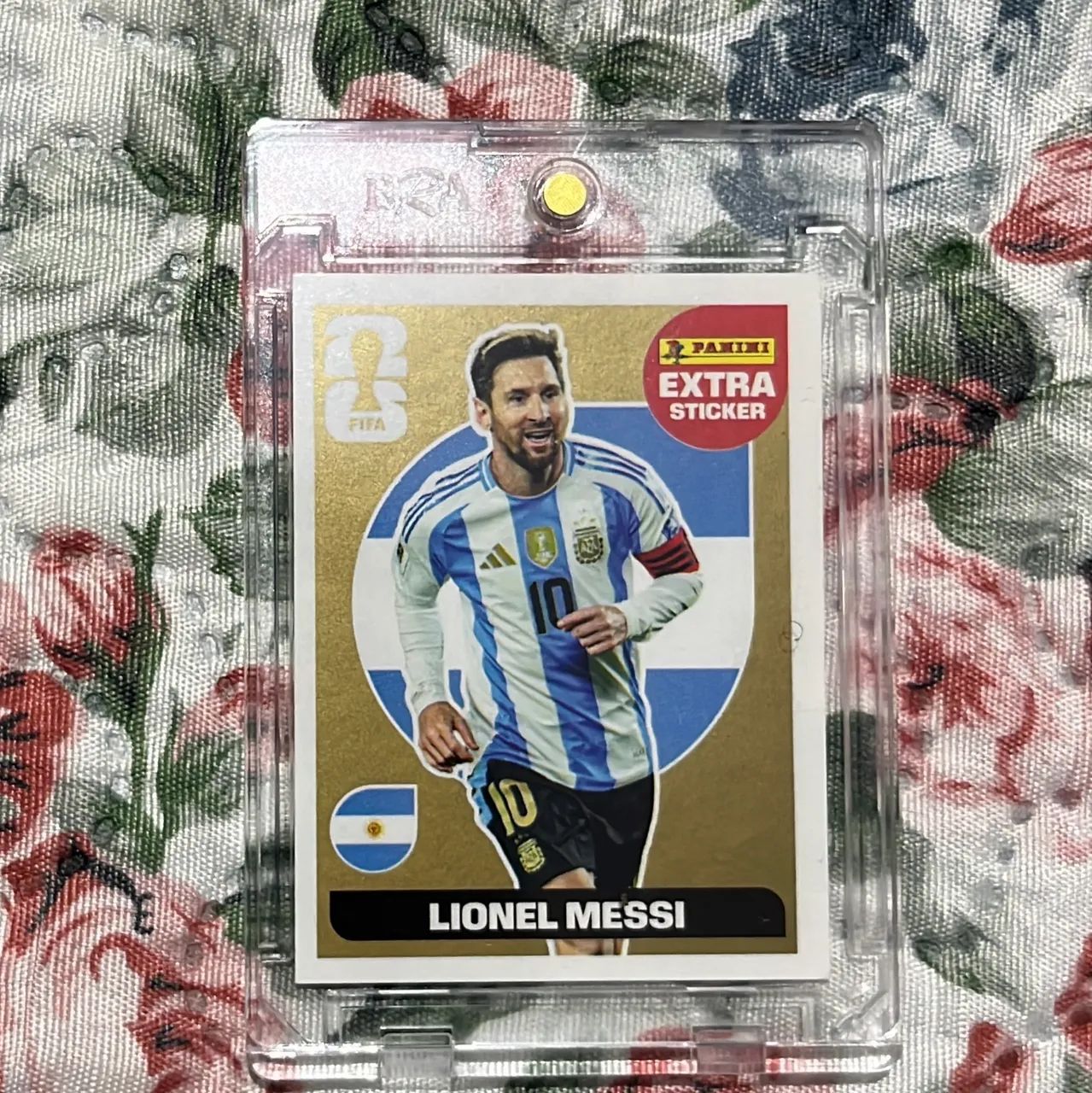 Figurinha Legend Extra Sticker Lionel Messi ouro gold OFICIAL  