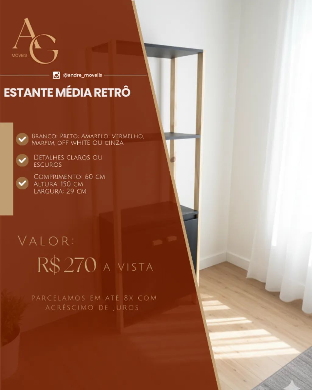 Estante Retrô Média