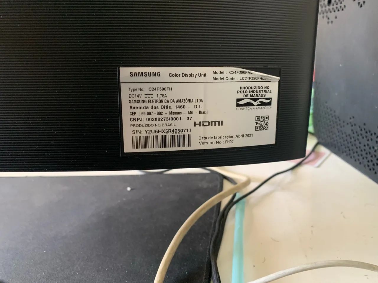 Monitor Samsung 24  funcionando Curvo Full HD - Foto 3