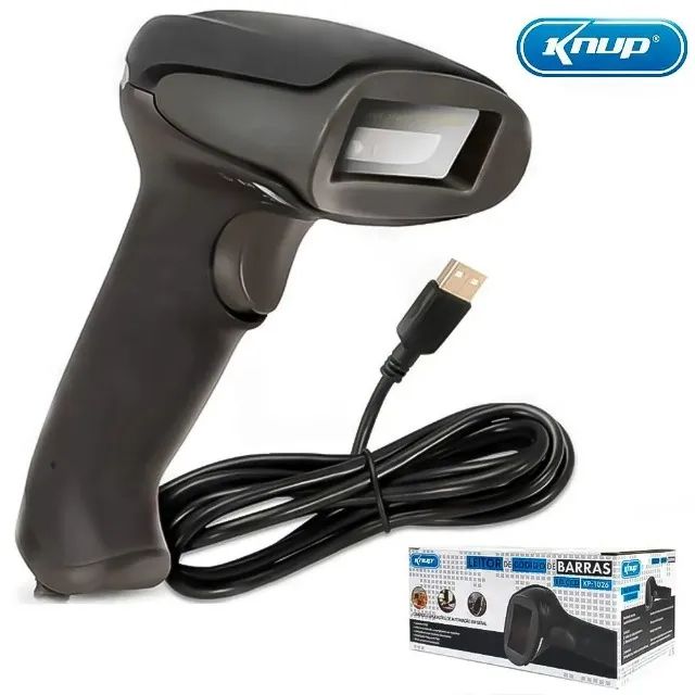 Leitor de Código de Barras Laser com Suporte Knup - KP-1017A+ - Foto 3