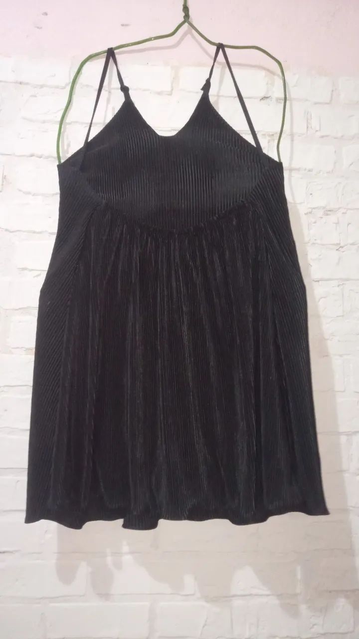 Macacão Curto Preto Lurex Feminino G  - Foto 2