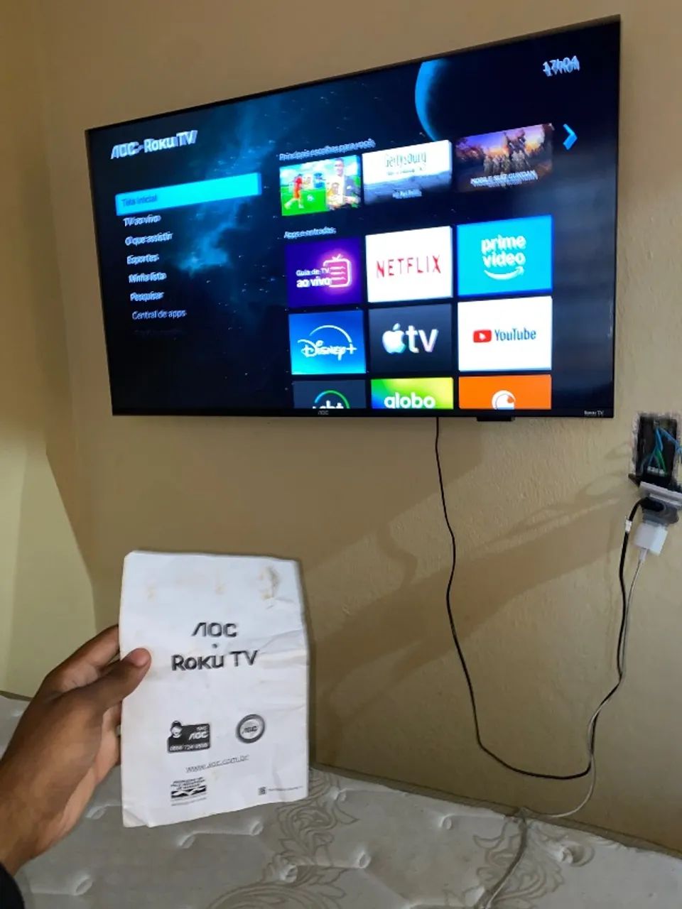 Srmat tv 43 polegadas Roku tv