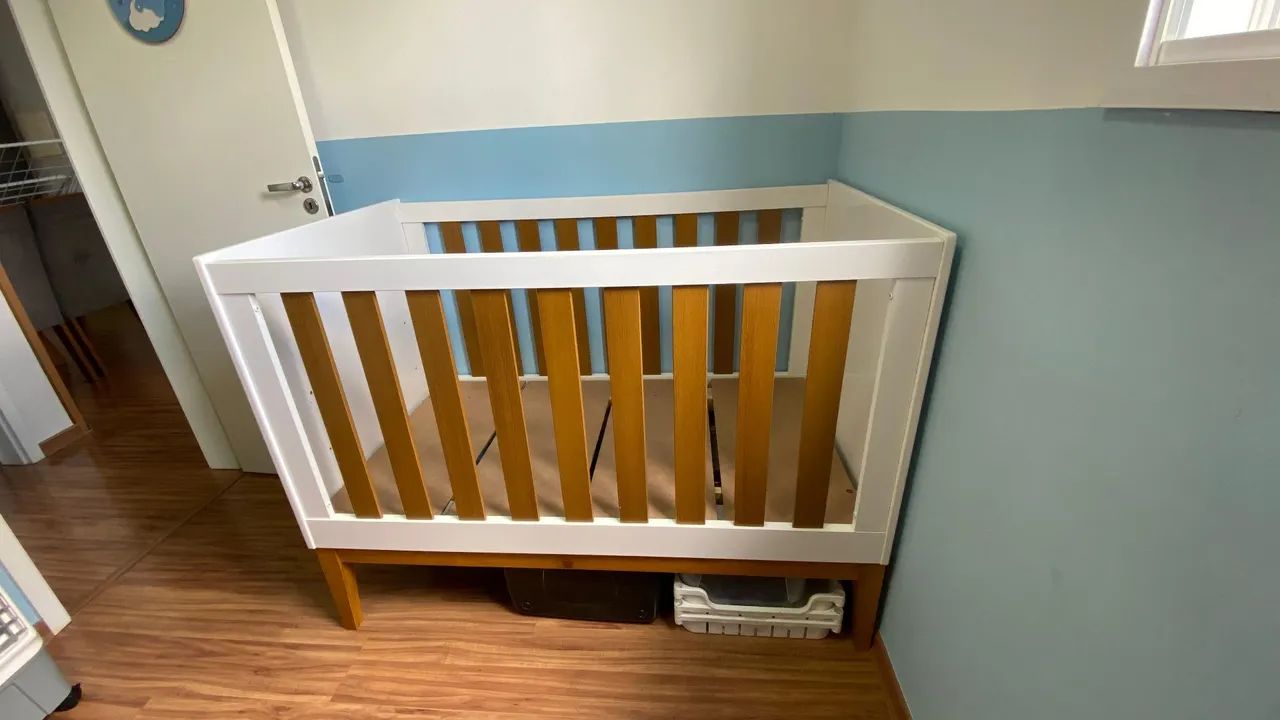 Berço Noah Classic Com Grade (Vira Cama) - Reller