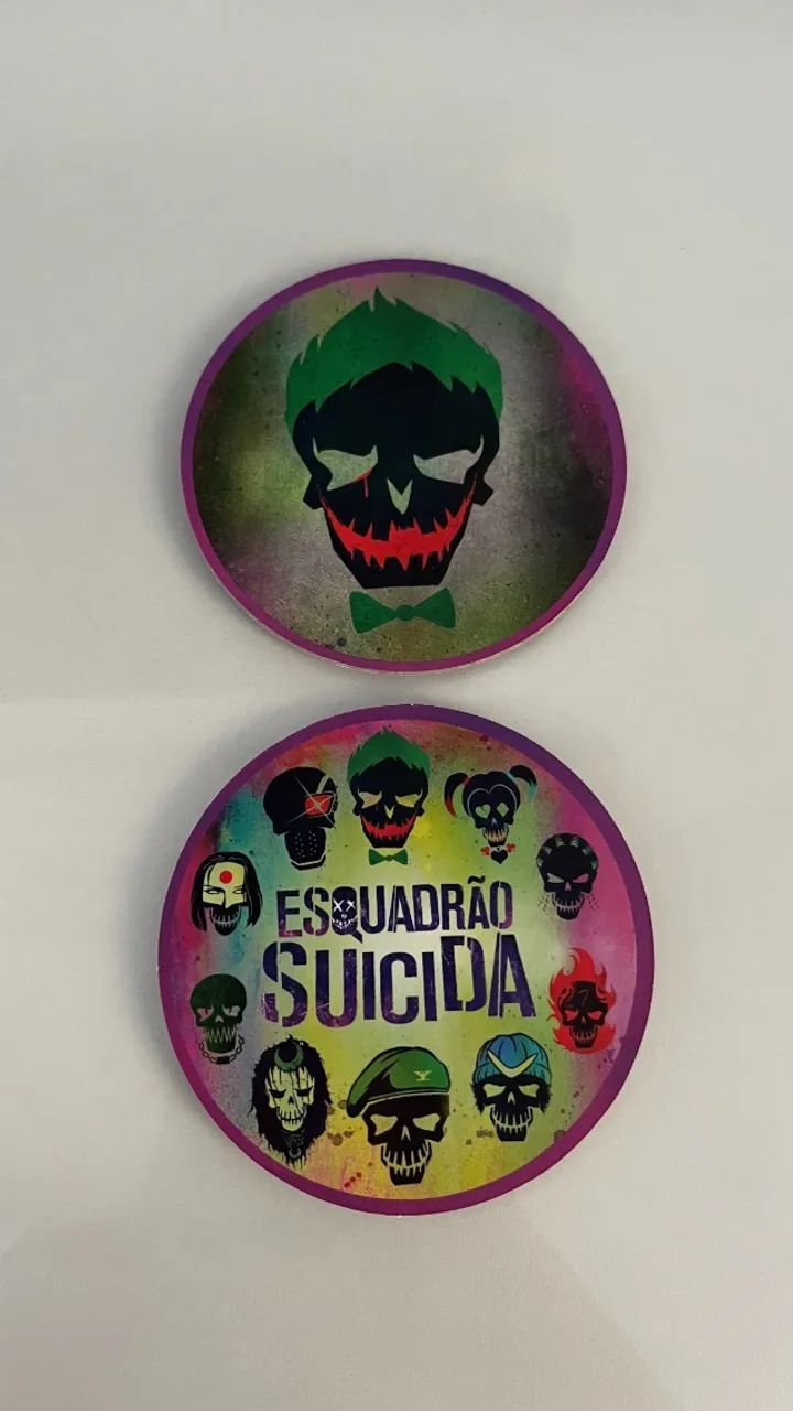 2 Porta-Copos Esquadrão Suicida - Coleção Oficial