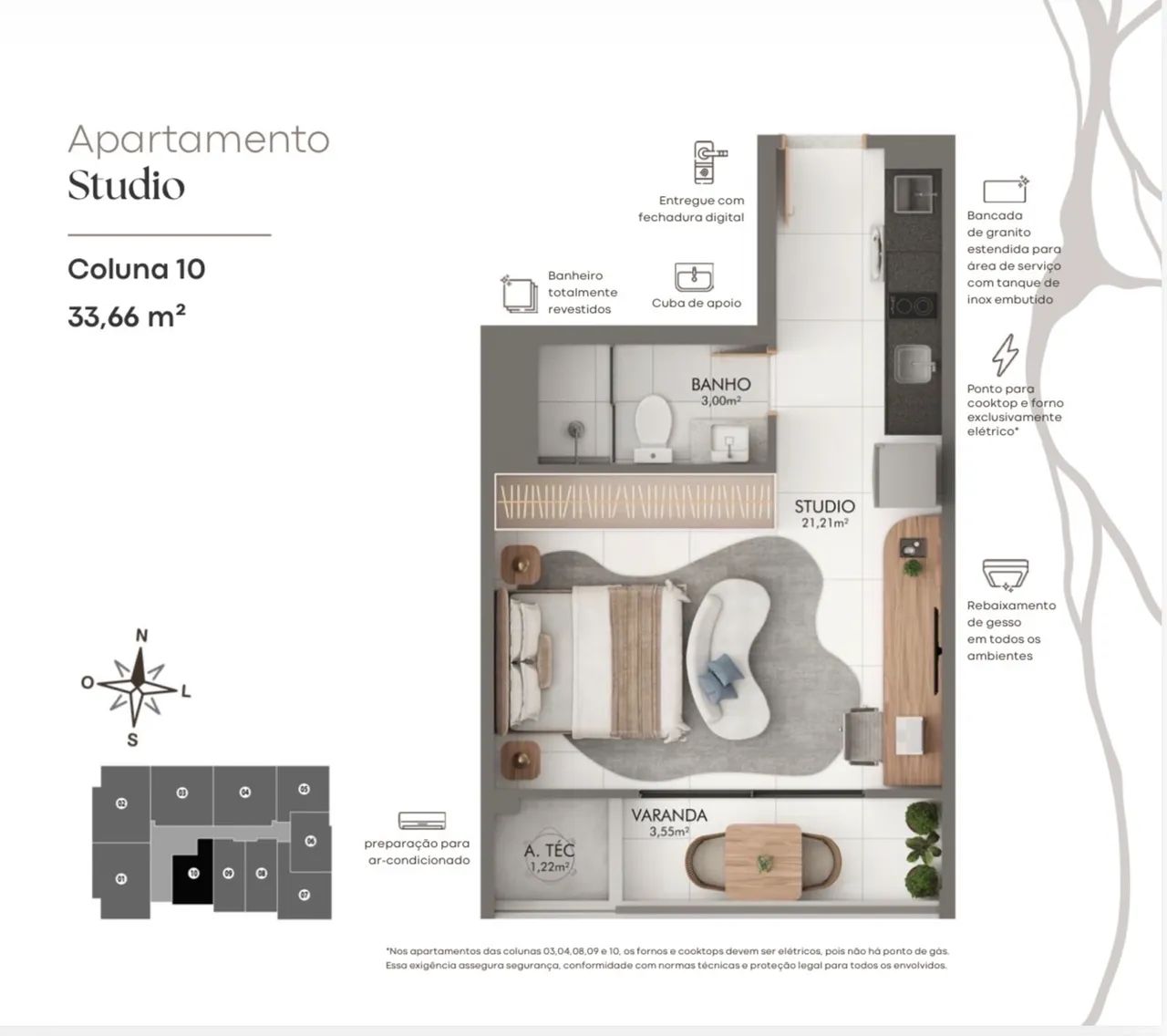 Apto Studio Alto Padrão em Jardim Camburi - Foto 5