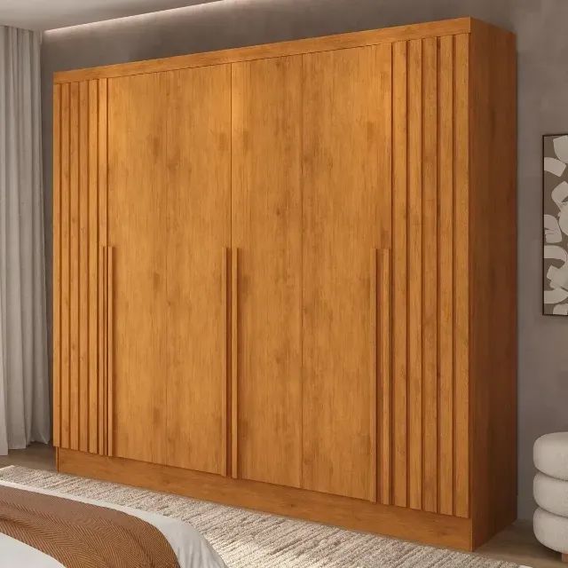 Guarda-Roupa Ripado Casal Premium Marrom