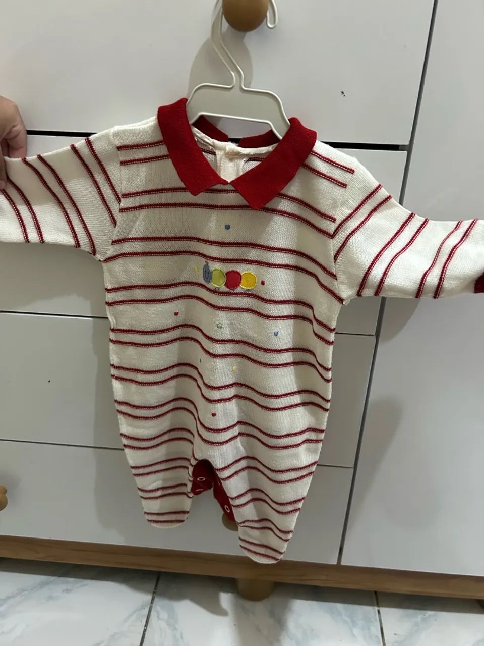 Macacão bebê tricô 