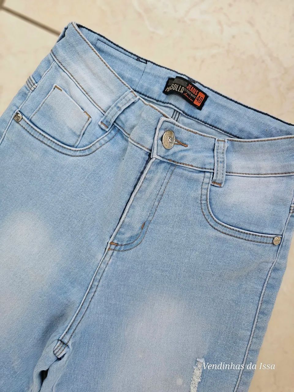 Calça Jeans Feminina Cropped  - Foto 4