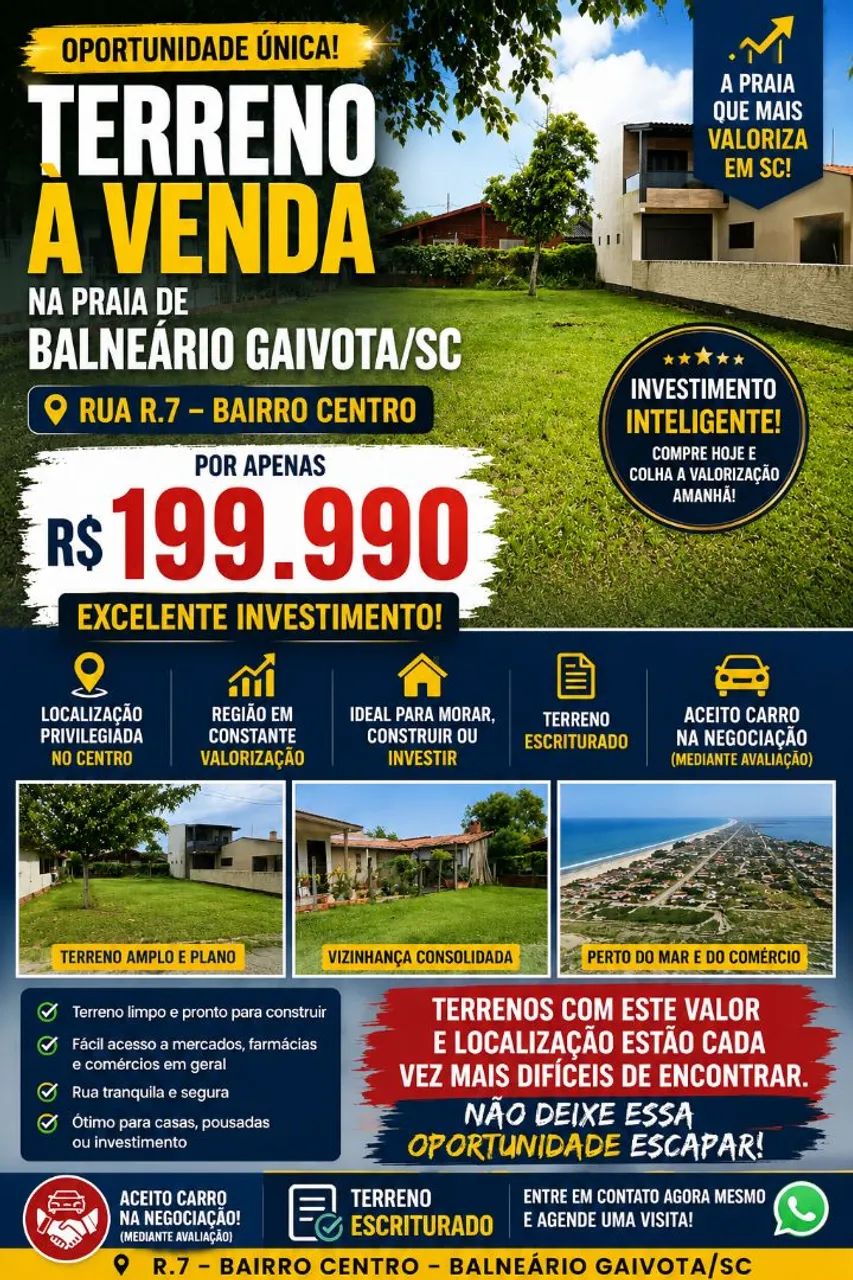 Terreno Escriturado Balneário Gaivota 