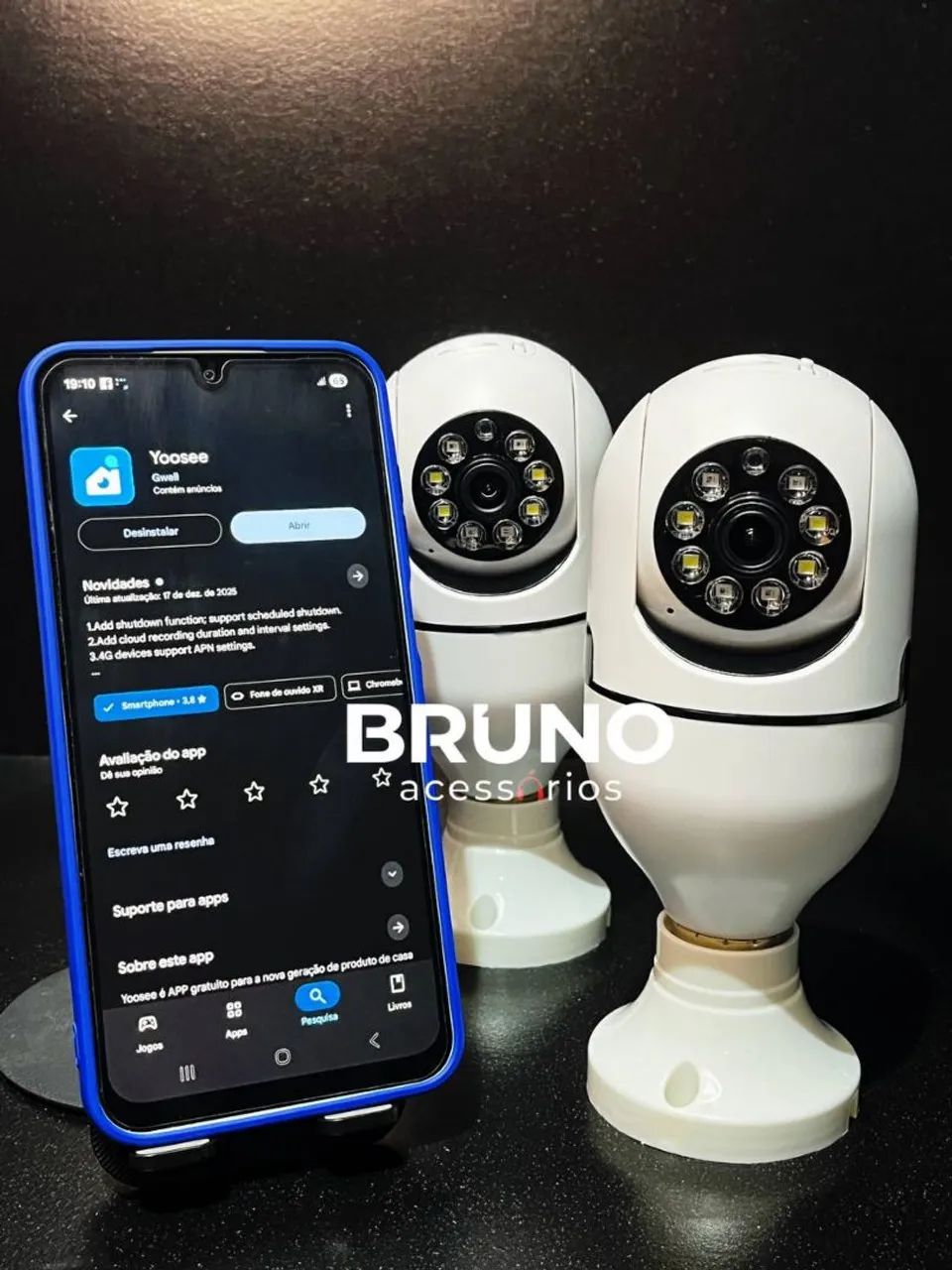 Câmera de Segurança WiFi 360 Compatível com App Yoosee - Foto 4