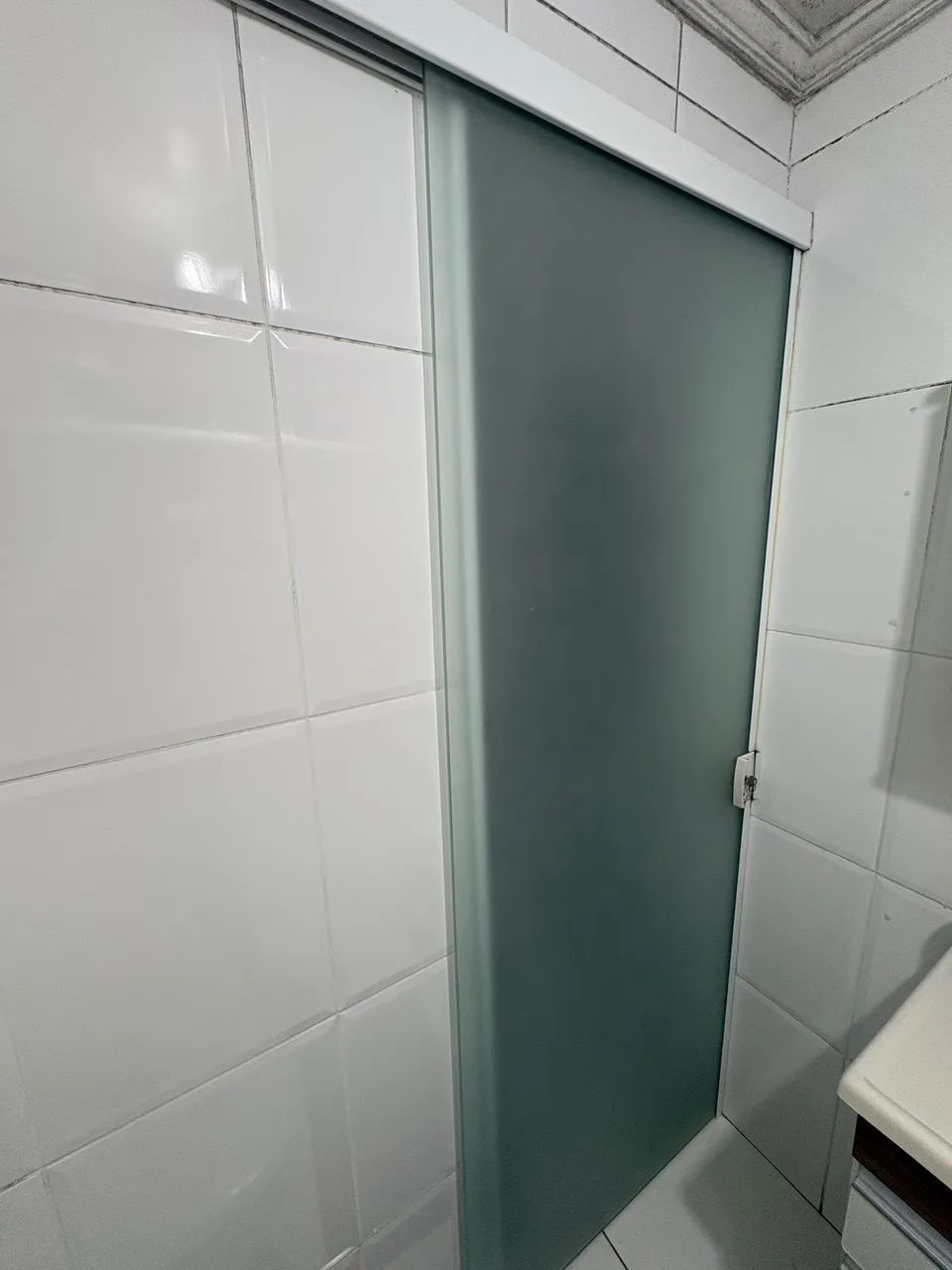 Porta de banheiro vidro chateada 080x210 - Foto 4