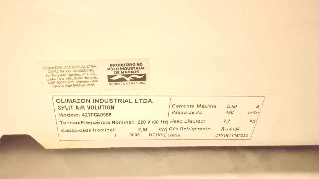Ar Condicionado Split 9000BTU Springer Midea Airvolution Frio 220V - Foto 5